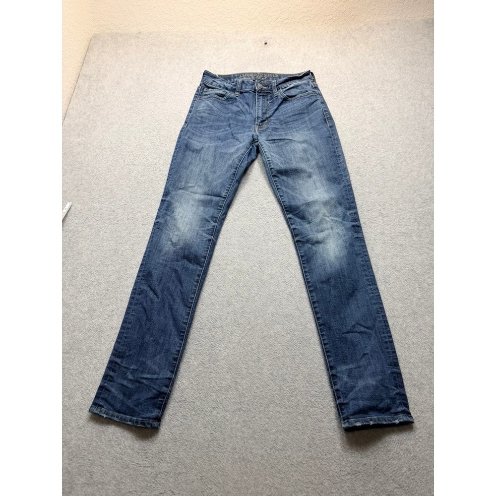 American Eagle Slim Straight Jeans Mens 29x32 Medium Wash Denim Blue Pants